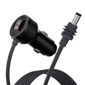 Starlink 미니 전원 케이블용 10FT 3M 12V-24V 시가 라이터 어댑터-USB Type-C 포트 및 전압계가 있는 DC 전원 케이블