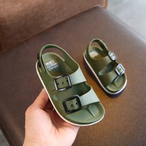 어린이 샌들 소년 소녀 비치 신발 부드러운 경량 폐쇄 발가락 야외 어린이 유아 Sandasl 아기 신발 여름