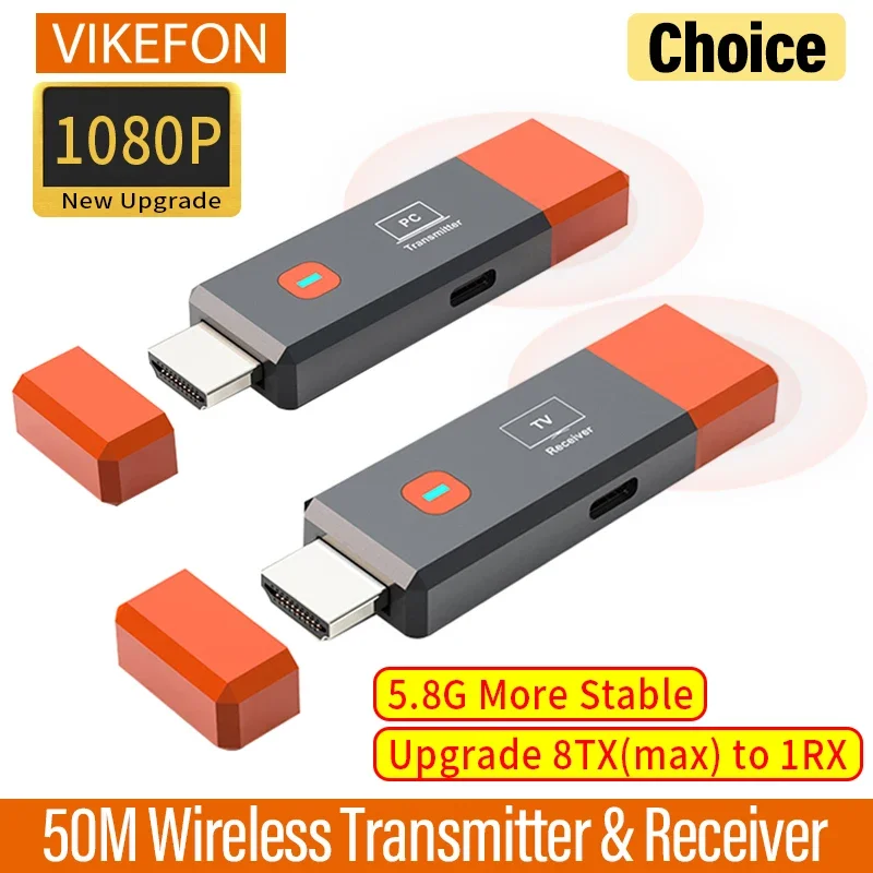 무선 HDMI 비디오 송신기 및 수신기 확장기 키트 TV 스틱 동글 어댑터 PC 카메라 노트북-프로젝터 모니터 TV