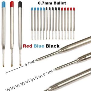 파커 펜용 98mm1.0mm 볼펜 리필 중간 포인트 블루 레드 블랙 잉크 막대 쓰기용 오피스 문구