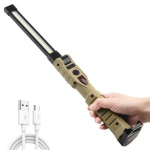 접이식 COB XPE LED 작업등 USB 충전식 휴대용 손전등 자석 베이스 후크 자동차 수리 비상 검사 빨간색 SOS