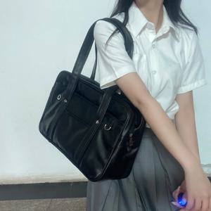 책가방 PU 가죽 일본어 넓은 응용 프로그램 일본어 핸드백 대용량 방수
