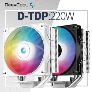 Deepcool ARGB CPU 에어 쿨러 히트 파이프 4 개, PWM 선풍기 D-TDP, 220W 라디에이터, LGA1700 1200 115X 1151 1155 AMD AM4 AM5 용, AG400, 12cm