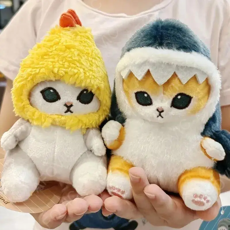 12CM 귀여운 상어 고양이 봉제 인형 펜던트 아름다운 방과 자동차 새우 고양이 장식 펜던트 오프닝 휴일 소년과 소녀 선물
