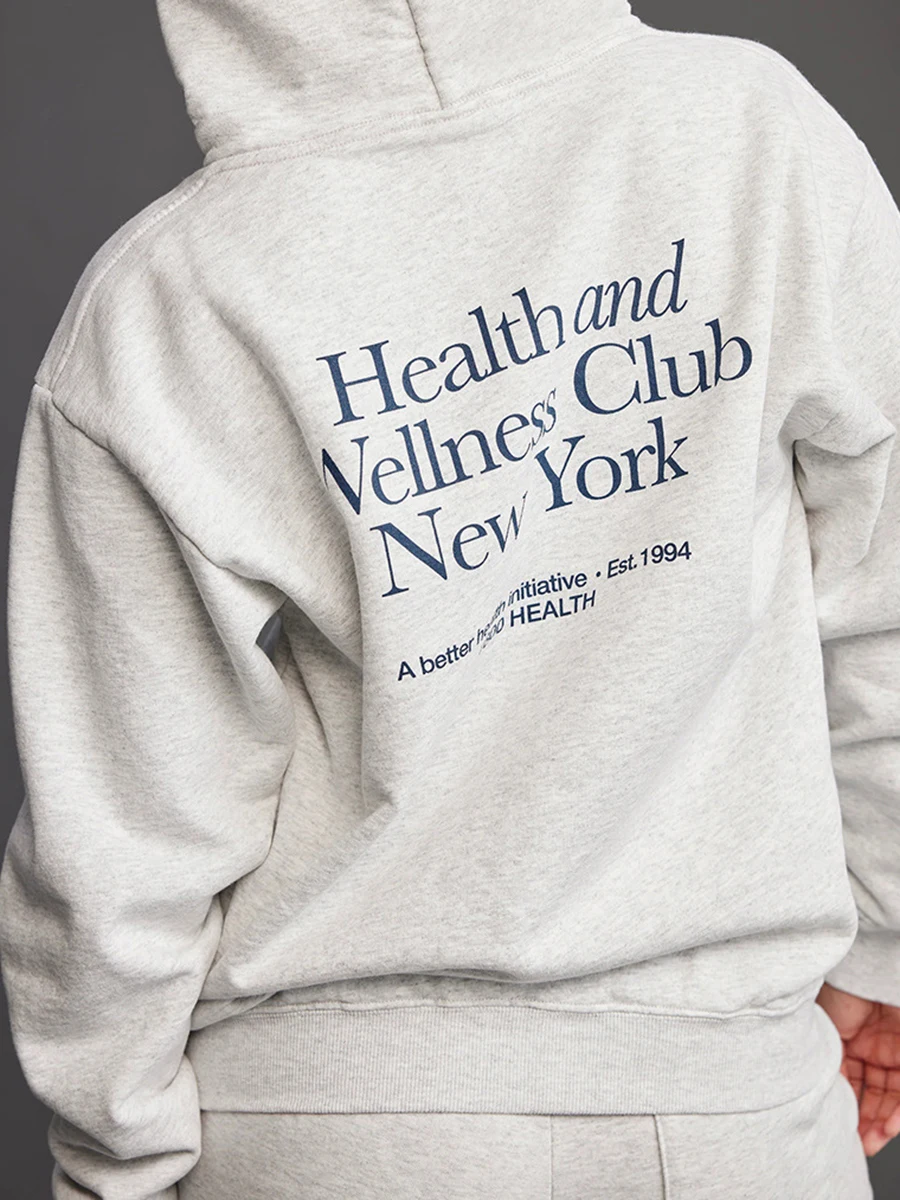 여성을위한 편지 인쇄 스포츠 스웨터 느슨한 캐주얼 긴 소매 후드 티셔츠 2024 새로운 streetwear 패션 풀오버 탑