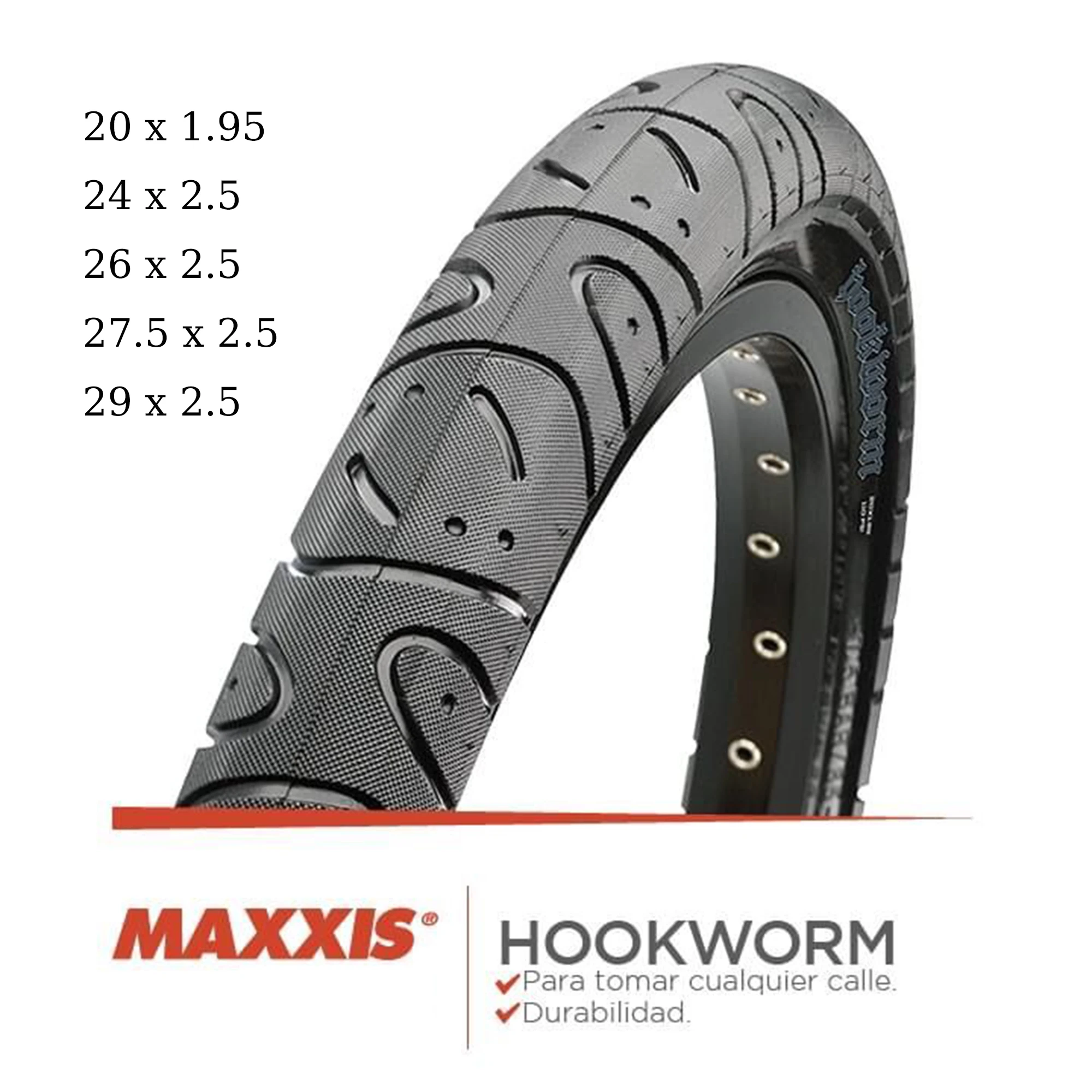 MAXXIS Hookworm 26x2.5 자전거 타이어 BMX 와이어 비드 클린처 타이어 Street Park vert Flatland 20 인치 24 26 27.5 또는 29 크기