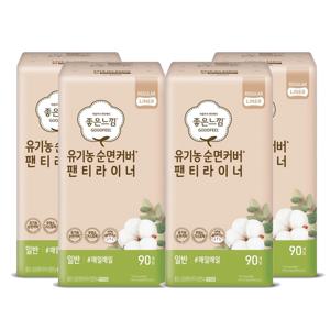 좋은느낌 팬티라이너 일반 90P X 4팩