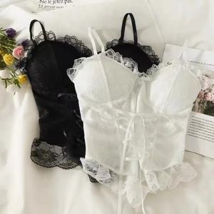 옷 블라우스 섹시한 자르기 탑 여성 코르셋 레이스 붕대 티셔츠 캐미솔 여성 슬링 탱크 탑 패션 민소매 양복 조끼