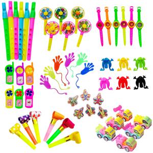 54Pcs 어린이 생일 파티 인기있는 Pinata 박제 베이비 샤워 장난감 휘파람 미로 장난감 선물 게임 Goodie Bag 카니발 상