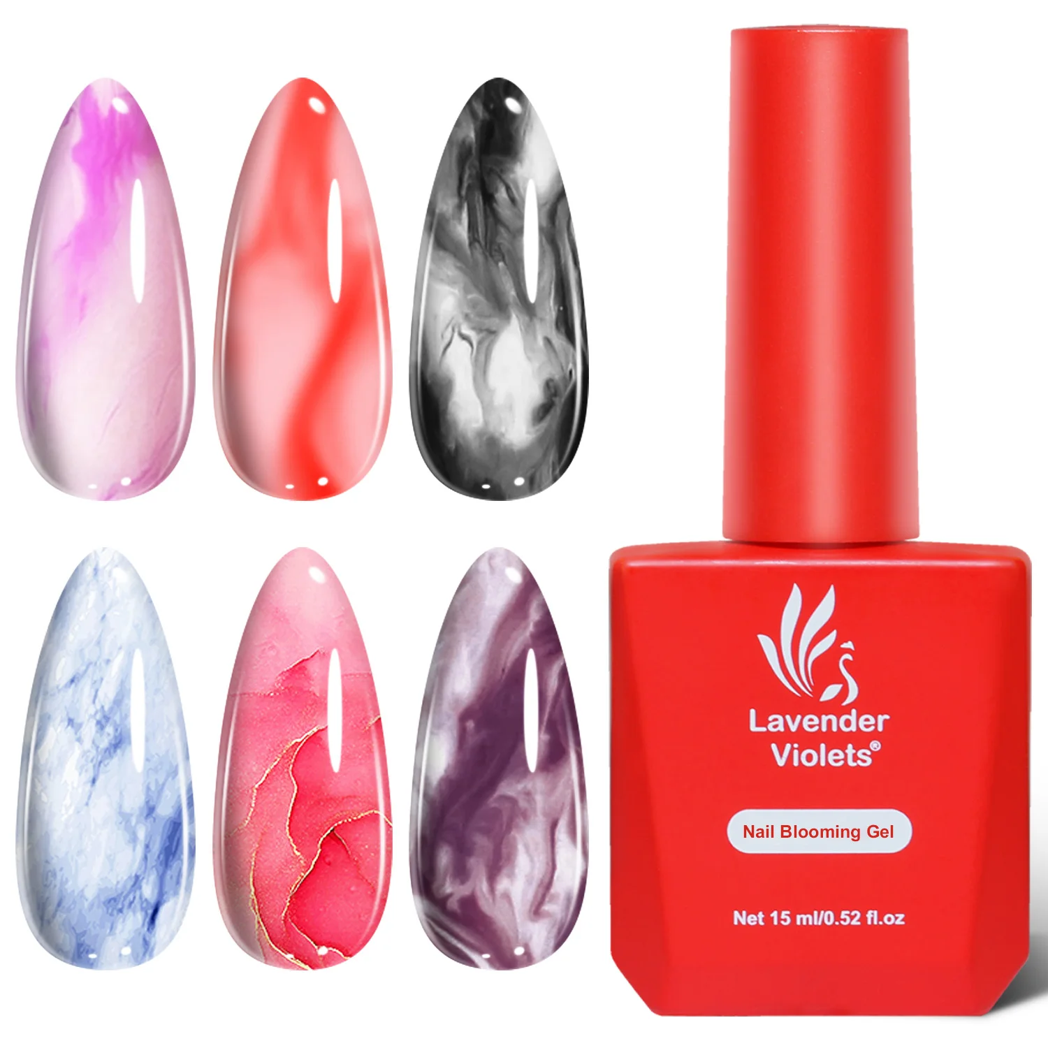 15ml 네일 블루밍 젤, 꽃 피는 효과 기능성 젤, 네일 아트 디자인에 적용하기 쉬운 홈 살롱 매니큐어 페디큐어