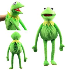 커밋 개구리 재미 있은 봉제 인형 손 인형 Schoolbag 개구리 동물 플러시 장난감 큰 인형 Ventriloquist 아기를위한 성능 소품