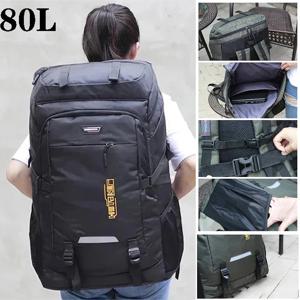 80L 50L 남자 야외 배낭 등산 여행 배낭 스포츠 캠핑 하이킹 배낭 학교 가방 팩 남성 여성 여성을위한