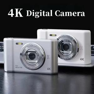 어린이 캠퍼스용 미니 레트로 캠, 여행용 셀카 카메라, 4K 디지털 카메라, 50 메가 픽셀 HD 줌 사진, 2.4 인치 화면