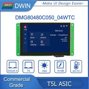 DWIN 800*480 아두이노 디스플레이, RS232/TTL HMI 소비자 터치 패널, ESP32 화면, LCD 모듈, 스마트 UART TFT 모니터, 5 인치, 핫 세일