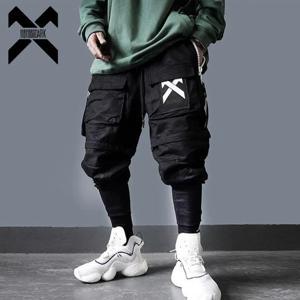 11 BYBB'S DARK 전술 기능성 카고 바지 남성 멀티 포켓 조깅 바지 2023 분리형 힙합 streetwear 바지 블랙
