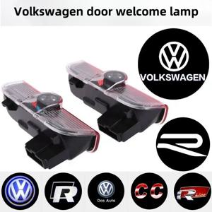 4X LED 자동차 도어 로고 프로젝터 라이트 액세서리 VW R 골프 5 6 7 GTI GTD GTE Touareg CC Passat B6 B7 B8 B9 C6 C7 C8 Tiguan