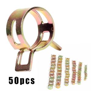 50 Pcs 패스너 5mm 6mm 7mm 8mm 9mm 스프링 클립 연료 워터 라인 호스 파이프 에어 튜브 클램프 연료 워터 튜브 클램프 패스너