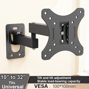 TV 벽 마운트 브래킷 풀 모션 코너 TV 홀더 지원 10-32 TV 회전 틸트 조정 가능한 모니터 스탠드 VESA 100x100mm