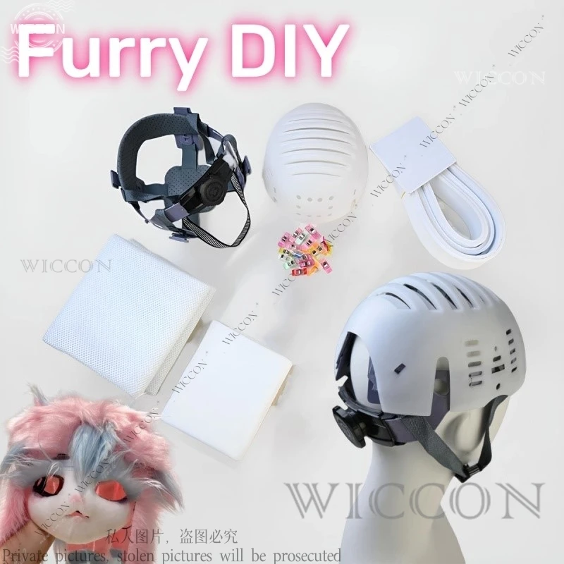 Fursuit Kigurumi 해골 모자를 쓰고 있죠 코스프레 모피 의상 DIY 액세서리 코스프레 액세서리 거품 동물 Kig 헤드베이스 Fursuit