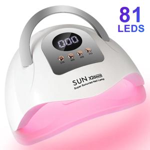 X26MAX 81LED 네일 건조기 손톱 용 LED UV 램프 젤 폴란드어 건조기 라이트 전문 네일 아트 액세서리 경화 젤 발가락 손톱