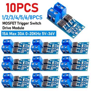15A 400W MOSFET 트리거 스위치 드라이브 모듈 PWM 레귤레이터 제어판 DC 5V-36V Arduino 용 전자 스위치 제어 보드