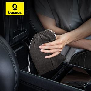Baseus 휴대용 자동차 보관 가방 Stowing Tidying 전화 주머니 보조베터리 전화 케이블 팽창기 펌프 자동차 인테리어 액세서리
