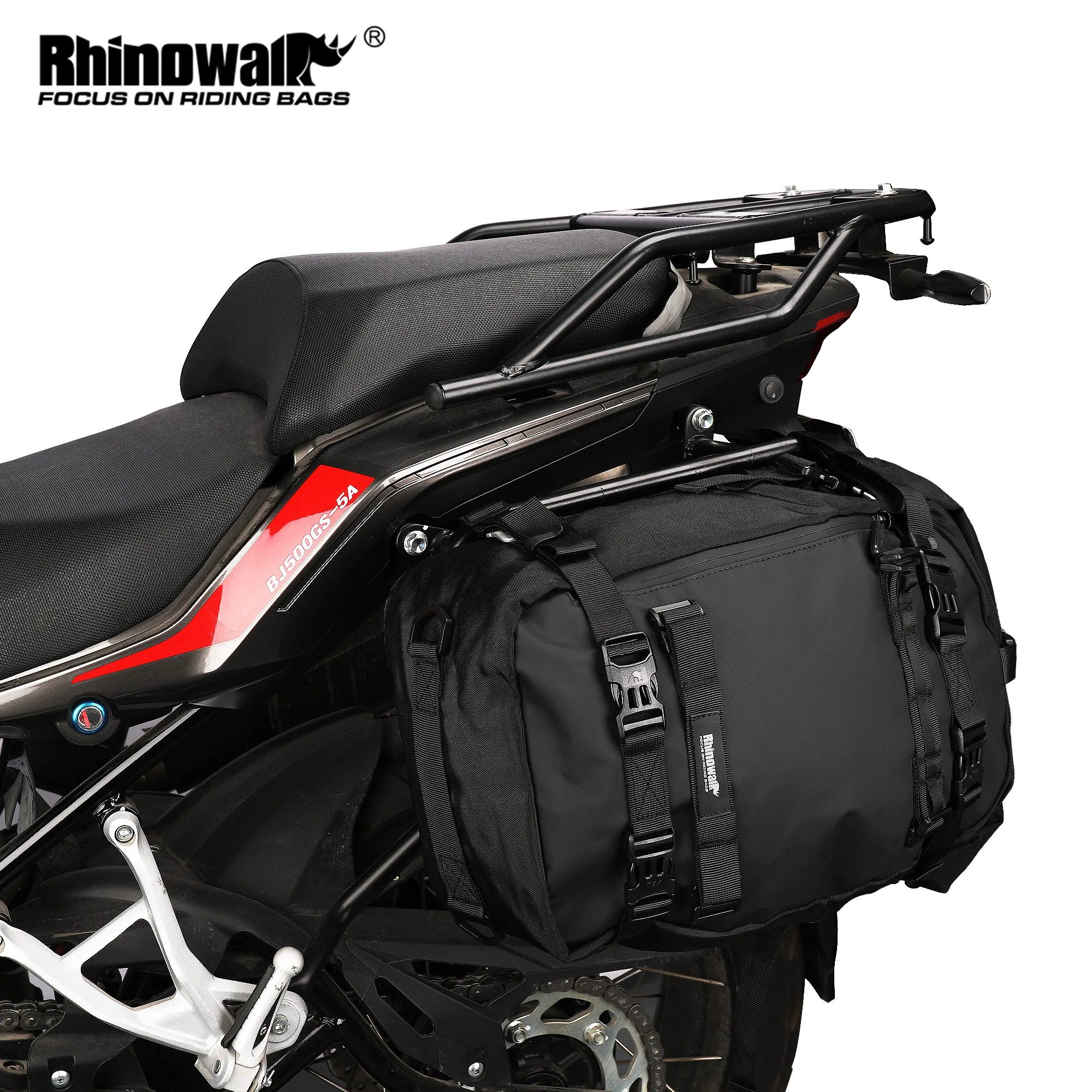 Rhinowalk 오토바이 사이드 백, 방수 뒷좌석 가방, 다기능 배낭 범퍼 개조 러기지 팩, 10L, 20L, 30L
