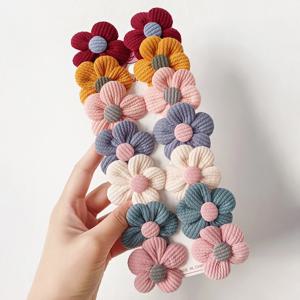 머리카락이 상하지 않는 모직 꽃머리끈 14/28개, 신축성이 뛰어난 헤어끈, 데일리용으로 활용도가 높은