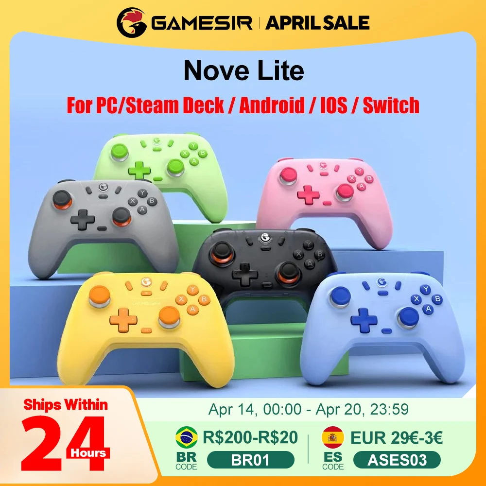 Bluetooth, 동글, 스위치, Android, IOS, PC 및 Steam 게임용 유선 GameSir Nova Lite 무선 게임 패드 컨트롤러