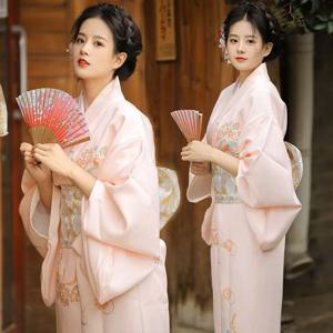여성 기모노 2023 패션 국립 꽃 유카타 일본 옷 코스프레 셔츠 블라우스 여름 해변 기모노 사진 의류