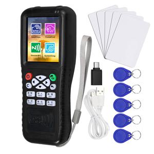 NFC 스마트 카드 리더 라이터 RFID 복사기 X100 USB 포트 액세스 카드 프로그래머 복사기 복사 암호화 키, 5YOA 125KHz 13.56MHz