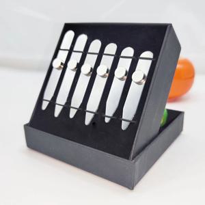 [6Pcs] 6개의 자석이 있는 스테인레스 스틸 칼라 보강재, 자기 칼라는 남성용 상자가 있는 금속 셔츠 칼라 보강재를 유지합니다.