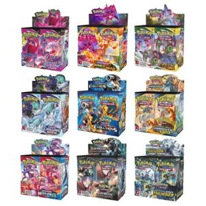 324/360Pcs 영어 포켓몬 TCG:Scarlet Violet Obsidian Flames Shining Fates 부스터 박스 포켓몬 카드 36 팩 박스 컬렉션 카드