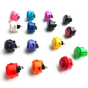 산와 OBSF-30mm 아케이드 푸시 버튼 내구성 멀티케이드 MAME 자마 비디오 게임 콘솔 DIY 스타트 씨온 스위치