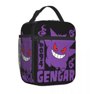 몬스터 고스트 일본 애니메이션 Gengar 단열 도시락 가방, 보온 가방 대형 토트 도시락 파우치, 야외 식사 용기