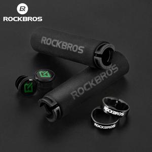 ROCKBROS 사이클링 그립, 미끄럼 방지 충격 방지 실리콘 스폰지 핸들바, MTB 로드 바이크 그립, 초경량 사이클링 핸들바
