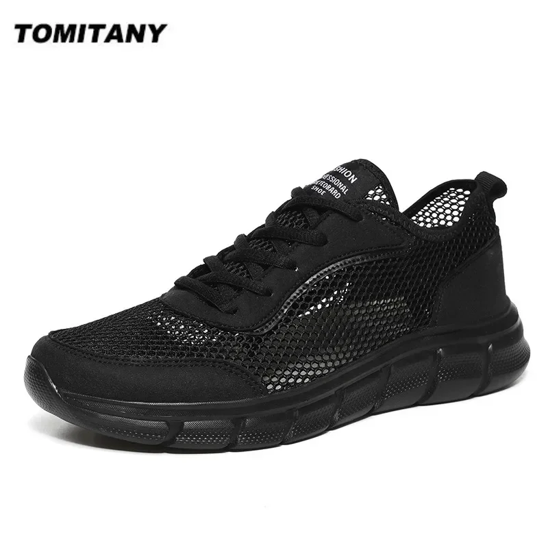 여름 메쉬 신발 남성 운동화 통기성 가벼운 남성 캐주얼 신발 레이스 업 워킹 신발 Tenis Masculino Zapatillas Hombre