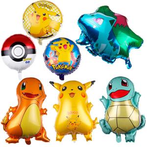 포켓몬 풍선 피카추 Squirtle 이상해씨 피카추 인간 그림 알루미늄 풍선 장식 용품 어린이 생일 파티 선물
