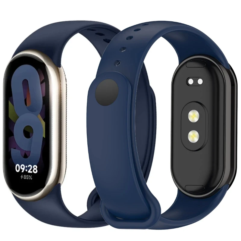 Mi band 8 용 실리콘 스트랩 Xiaomi 8 9 NFC 팔찌 스포츠 벨트 교체 Smartwatch 팔찌 시계 밴드 Xiaomi 밴드 8 스트랩