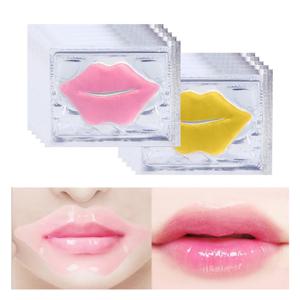 20pcs 크리스탈 콜라겐 립 패치 모이스춰 라이징 브라이트닝 영양 립 마스크 립 케어 립 마스크 립 플럼 퍼 젤 패드