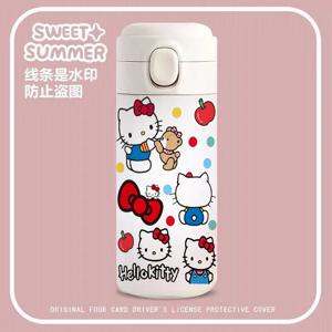 Sanrio 헬로 키티 보온병 컵 고가 소녀 워터 컵 경량 휴대용 대용량 주전자 학생 학교 워터 컵 New