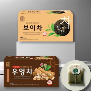송원 우리차 보이차 100T+우엉차 100T