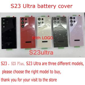 삼성 갤럭시 S23 울트라 5G S23 S23 플러스 뒷문 교체 배터리 케이스, 후면 하우징 + 카메라 렌즈 용 후면 유리 커버