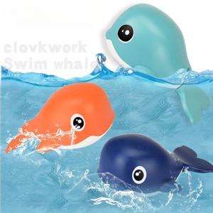 참신한 어린이 욕실 물놀이 장난감, 시계 작업 수영 게임, 만화 동물 목욕 장난감, 아기 목욕 수영장 장난감 체인, 고래 수영 선물