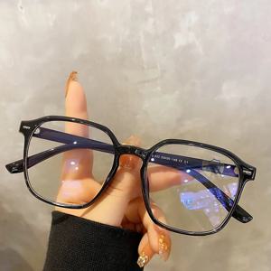사각형 다각형 프레임 일반 안경 파란색 멤브레인 안경 모두 일치할 수 있습니다 남성 여성 패션 안경 렌즈 차단 안경 안경
