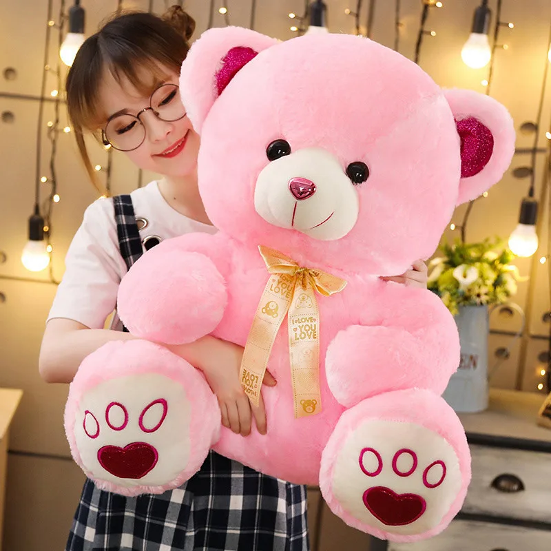 새로운 Huggale 고품질 장난감 귀여운 만화 큰 테디 베어 플러시 장난감 봉제 인형 동물 곰 인형 어린이를위한 생일 선물