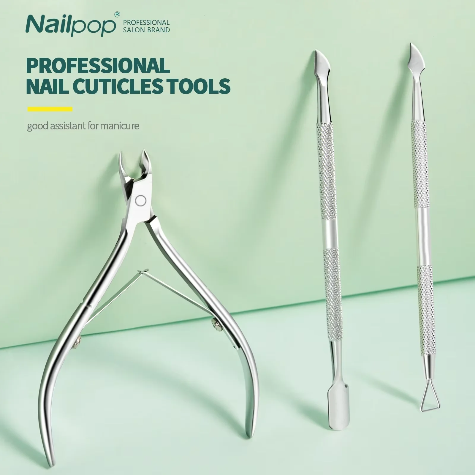 전문가용 큐티클 가위 - 데드 라이트 베이지 및 오래된 손톱용, 정밀한 매니큐어 및 발 관리 도구, 휴대용 디자인