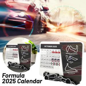 F1 레이싱 종이 달력 데스크탑 스테이션 달력 홈 인테리어 일정 배열 포뮬러 레이싱 달력 2025