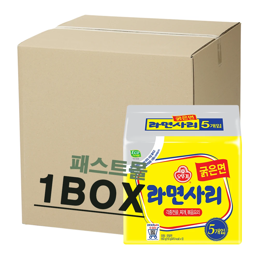 오뚜기 라면사리 굵은면 멀티팩(110g X 40개) 1박스