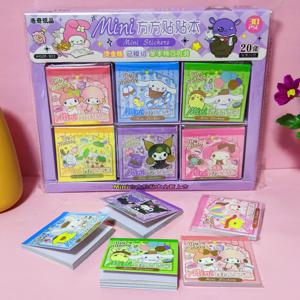 30pcs Sanrio 골드 스탬핑 사각형 스티커 도매 어린이 만화 학생 문구 세트 스티커 그림 상금 Et